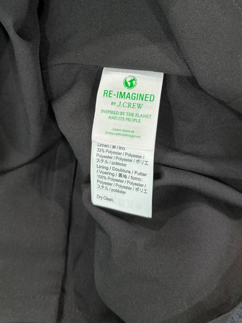 J.Crew Resume Dress Black Linen Blend NWT Size 20